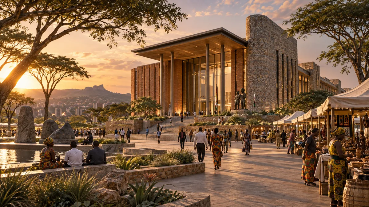 Illustrative rendering: Civic building